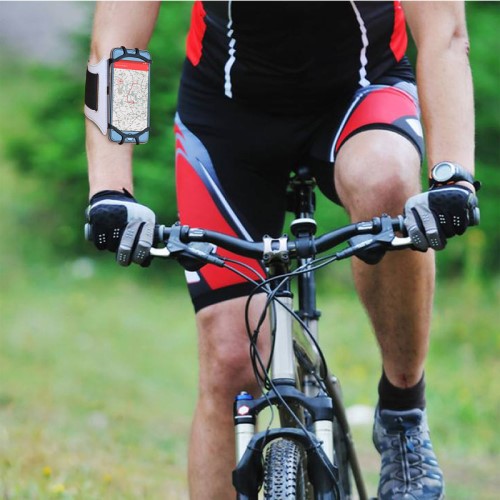 VUP 180 Degree Rotation Running Jogging Gym Bike Armband Fodral för 4,0-6,0 tum mobiltelefoner - svart - Bild 2