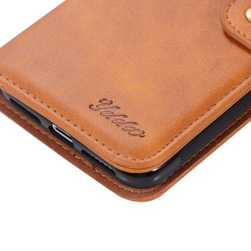 YEKKO PU Leather Wallet Cover iPhone XS Max - Orange