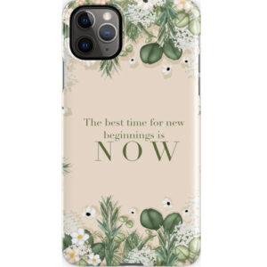 Mobilskal iPhone Samsung - Citat: The best time is now